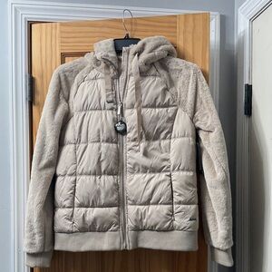 MARC NEW YORK Beige Hooded Puffer Jacket